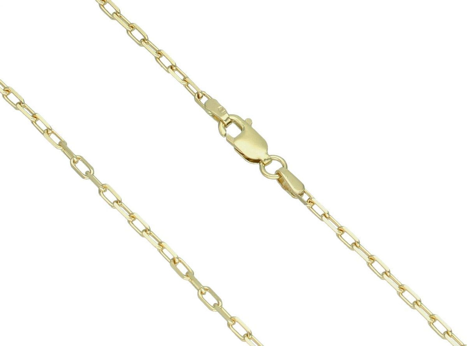 Złoty łańcuszek próby 585 ze splotem ankier o szerokości 2,2 mm. Waży 5,68 g, posiada wygodne zapięcie na karabińczyk. Idealny do noszenia solo lub z zawieszką.1.jpg